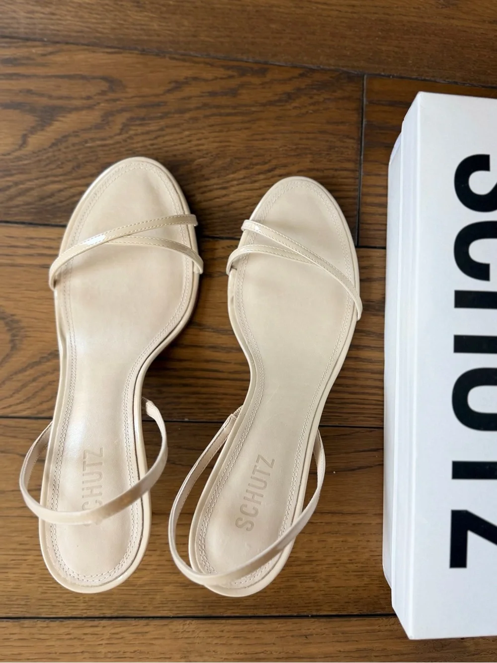 NWT SCHUTZ Off-White Strappy Slingback Sandals